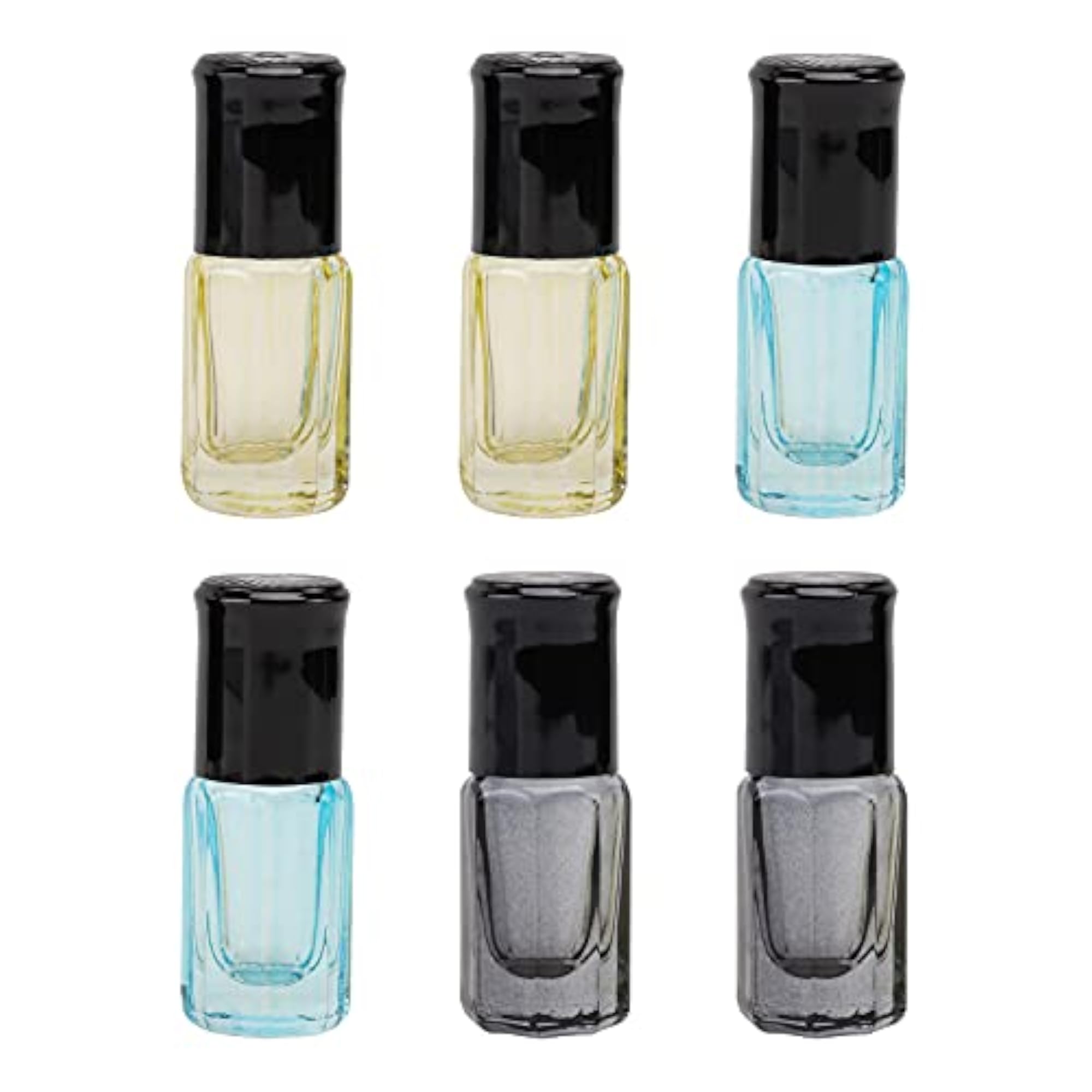 6pcs 3ml Refillable Essential Oil Roller Ball Bottles