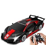 NXPZ Macchina Telecomandata Bambini, Giocattolo auto Robot Trasformabile 2 in 1, Macchina Radiocomandata con Luci LED, per Ragazzi e Ragazze 3 4 5 6 7 8 9 10 11 12 Anni (Rosso)