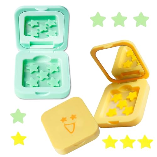 50 pcs Starface Pimple Patches, Star-Shaped Hydrocolloid Acne Patches, Yellow and Green Set, Gentle on Skin, Fun and Effective Solution for Blemishes