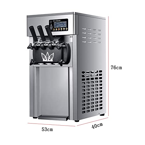 1200 W Kommerzielle Desktop-Eismaschine Mit, 18 L/Stunde, Eismaschine Mit 3 Geschmacksrichtungen, Digitalanzeige, Mit 3… – Bild 5