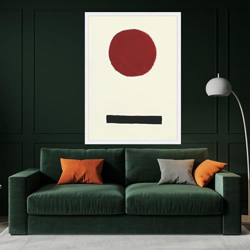 Toile abstraite minimaliste pour habiller un grand mur, tableau géométrique contemporain