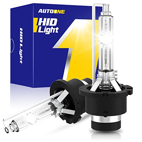 AUTOONE 2024 Upgraded D2S D2R HID Headlight Bulbs, 300% Brighter Lightness, 6000K Cool White 66040 66240 85122 Xenon Bulbs, 35W D2S HID Headlight Bulbs Super Bright Replacement, Easy installation