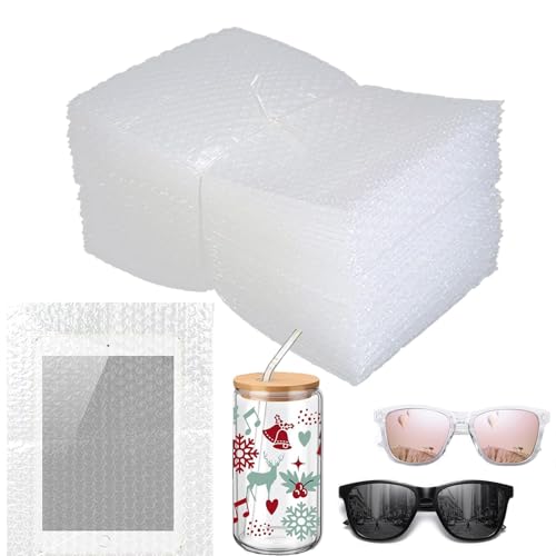 Image of XHMAXE Bubble Pouches 50 Pack 8 x 10 Inch Clear Double-Wall Bags