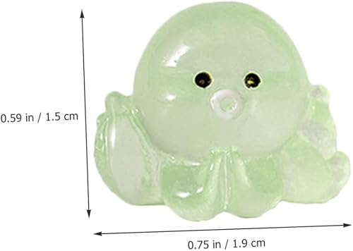 Miniatura 7 de Happyyami 24 piezas de mini decoración luminosa oscura miniatura decoración de acuario plantas marinas accesorios paisaje pulpo maceta en jardín