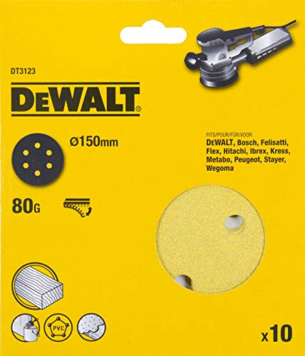 Dewalt, Dt3123, Qz, Discos Para Lijadoras Rotorbitales De 150 Mm