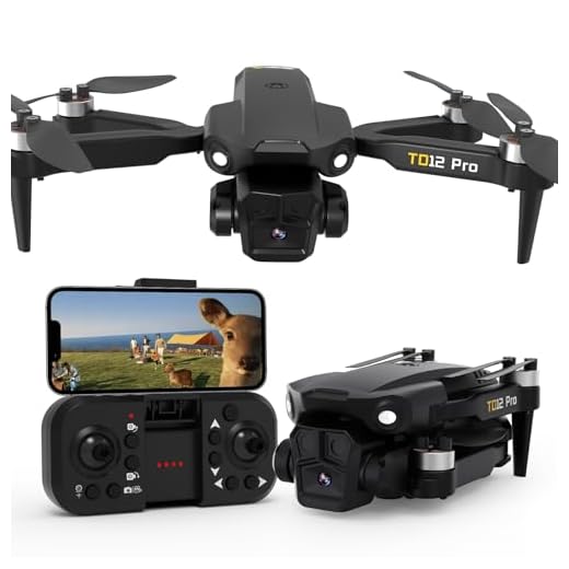 Toladrone TD12PRO Mini-Drohne mit Kamera für Anfänger, Faltbare Drohnen für Erwachsene, Bürstenloser Motor, 3 Geschwindigkeitsmodi, Optische Flusspositionierung, RC-Quadcopter mit Tragetasche