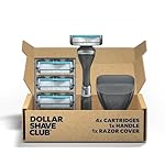 Dollar Shave Club | Travel Shave Set | 4 Swift Rinse Refill Cartridges, 1 Handle, 1 Razor Cover