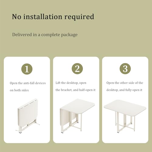Table à dîner rectangle pliable pour repas conviviaux en famille - 5