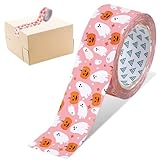 JarThenaAMCS 109 Yard Halloween Packing Tape Cute Pink Ghost Pumpkin Decorative Sticky Gift Wrapping Tape for DIY Crafts Small Business Sealing Boxes Mail Boxes