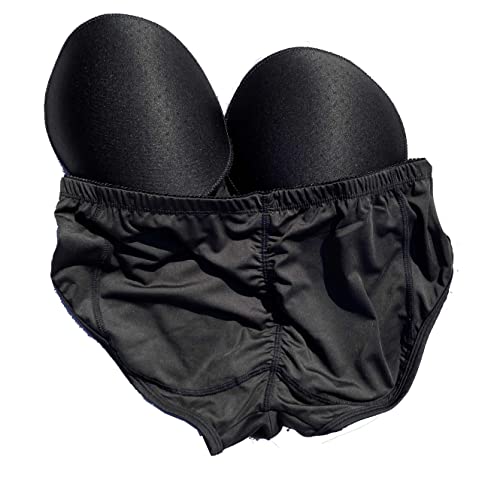 BIMEI Men 2PS Padded Underwear High WaistBriefs Boxers,Butt Lifting Panties Man Sponge Butt Hip Enhancer Shaper Underwear3