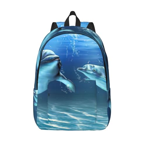 Sac d'ordinateur pour voyage dauphin grand format homme femme