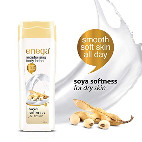 Image of Enega Soya Softness for Dry Skin Non Grassy & Deep Nourish Moisturizing Body Lotion for Men & Women - 100 ML (Pack of 2)