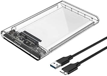 ANCIARY External Portable USB3.0 to SATA Hard Drive Enclosure for 2.5 inches SATA HDD SSD Below 9.5mm Thickness, Support UASP SATA III, Max 4TB,…
