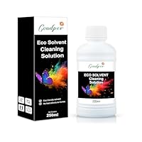 Goadper Eco Solvent Tinte Reinigungslösung Druckköpfe Reinigungslösung 250-ml für Eco Solvent Tinte für Roland Mimaki Mutoh XP600 TX800 DX5 DX7 DX4 DX9 DX10 DX11 L1800 R1390 I3200 (1 Pack)