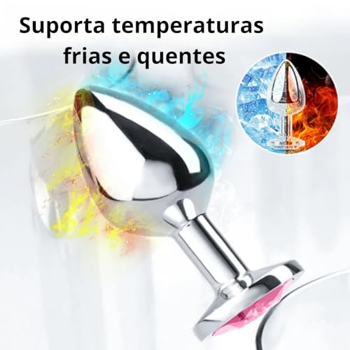 Plug Anal De Metal Com Jóia Feminino Brinquedos Adultos Portátil Inoxidável Acessórios Eróticos Sex