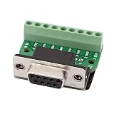 New Lon0167 DB9 RS232 Serial Adapter Plate 9 Position Terminal Connector Module Module Verde(DB9-RS232-Buchse für serielle Buchsen-9-Position Signalstecker grün