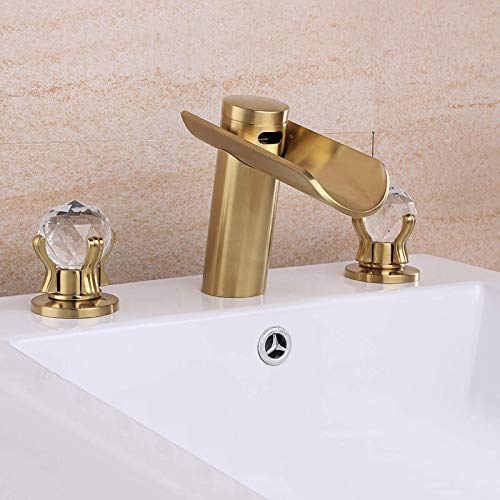 Robinet mélangeur de lavabo cascade anti-éclaboussures pour évier de salle de bain design