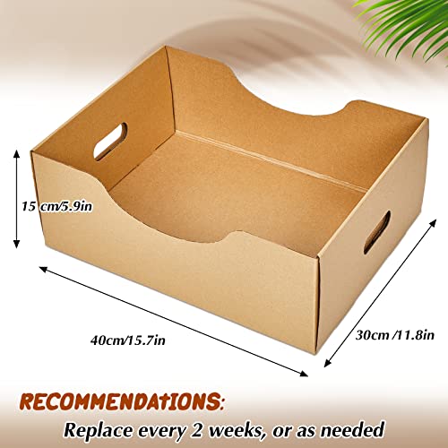 15 Pack Disposable Litter Box For Cats Kitty Litter Box Disposable Paper Litter Trays For Small Pets Animals Guinea Pig Bunny Portable Cardboard Liner Home Outdoor Travel, 15.7 X 11.8 X 5.9 Inch #TOP2