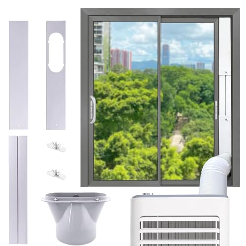 Fensterabdichtung FüR Mobile KlimageräTe Set- Abluftschlauch FensterdurchfüHrung, Einstellbare Fensterabdichtung Klimaanlage, Klima...
