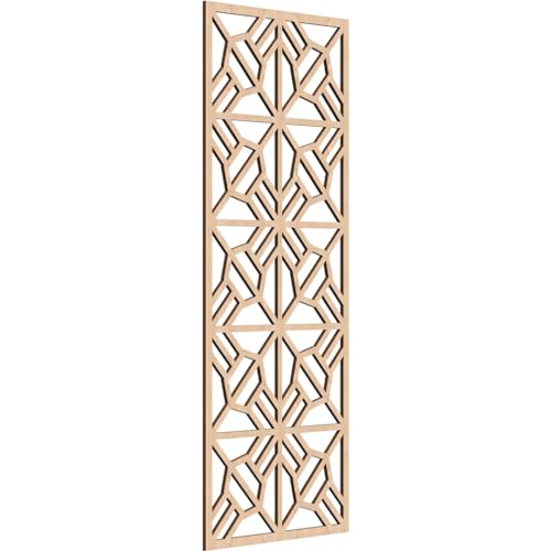 Image of Auburn Decorative Pierced Fretwork Wood Wall Panels, 23 3 /8 inchW x 59 3 /8 inchH x 3 /8 inchT, Red Oak