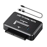 2) Ce boîtier USB 3.0 vers SSD SATA est compatible avec les disques durs et SSD SATA 2,5 pouces pour ordinateurs portables ; il n'est pas compatible avec les disques durs et SSD SATA 3,5 pouces pour ordinateurs de bureau (5 Gbps pour SSD SATA) ; Remarque : SSD NVMe et SATA non inclus.