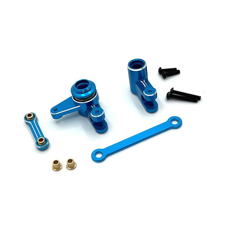 Metal Upgraded Steering Components Steering Rod for MJX 1/10 10208 Monster RC Car Parts(Sky Blue)