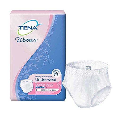 Tena Super Plus Protective Underwear for Women, Large, Pull On, 54900 - Case of 64