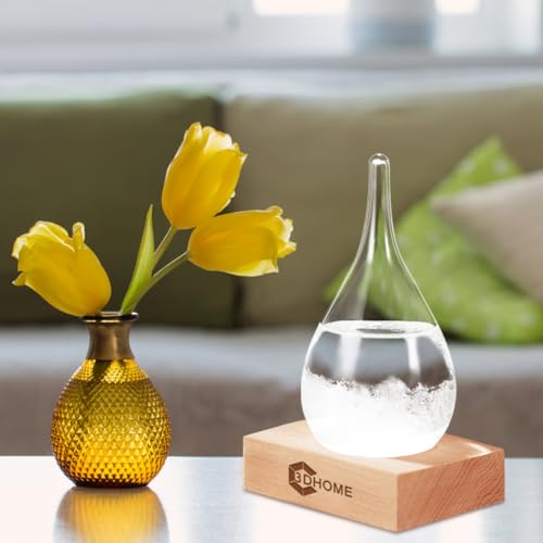 Christmas Gifts Storm Glass Weather Forecaster Barometer,Weather Glass Weather Station, Home And Office Decoration Snow Globe Weather Gifts for Women Men - Image 6