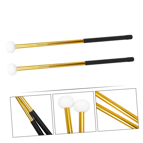 Baquetas de percusión de aleación de aluminio con punta de fieltro miniatura 3