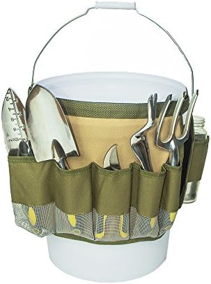 Garden Bucket Bag,600D Oxford Cloth Tool Bag, Garden Tools Bag Storage Organizer with Multi-Pocket Folding Bag for Man and Women