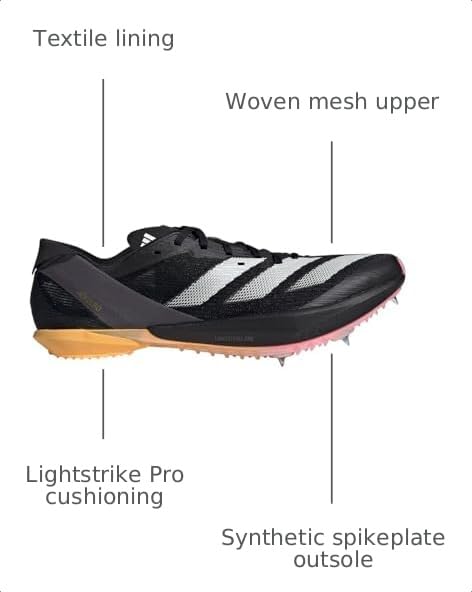 Image of adidas Mens Adizero Ambition Running Sneakers Shoes - Black