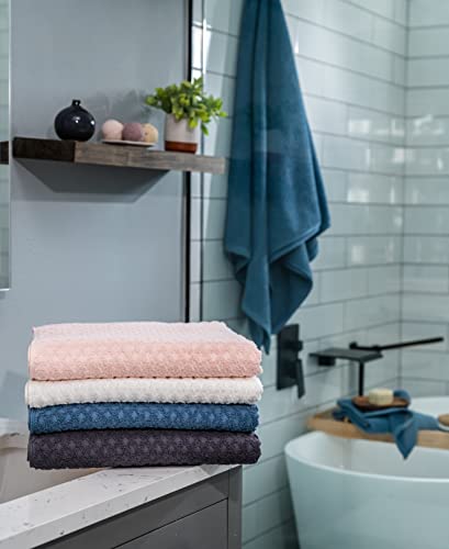 Serviettes de bain lot de 6 gris Simpli-Magic grand format coton - 5