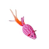 SPOT Ethical Pets 52074 Elasteeez Mouse/Feathers Pet Feather Toys