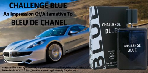 Our Version of Bleu de Chanel for Men - Challenge Blue - 100 ml 3.4 Fl Oz Impression