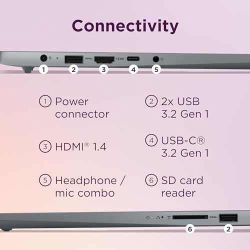 Image of Lenovo IdeaPad Slim 3i, 15.6 inch FHD Display, Intel Core i5-1335U, 16GB RAM, 512GB SSD, 1920x1080 px, Fingerprint Reader, Windows 11 Home, Arctic Grey