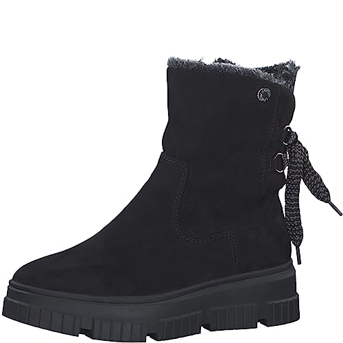 s.Oliver Damen Winterstiefel ohne Absatz Gefüttert Vegan, Schwarz (Black), 37 EU