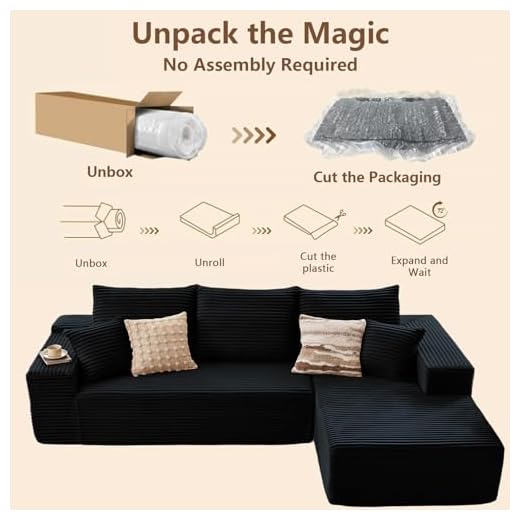 Versatile Modular Corduroy Sectional Sofa