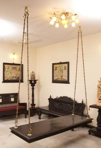 Image of 10 Inch Long Antique Brass Finish Swig Hanging Hooks and Swing Kadu Heavy Duty Hooks for Hanging Hammok & Swing with Anchor Bolt Fastener(Pack of 1) Weight Capacity 1000 Kg