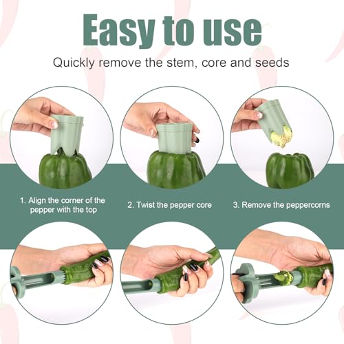 Descaroçador de pimenta 2 em 1, cortador de pimentão 2 em 1, descaroçador de pimenta, descaroçador d