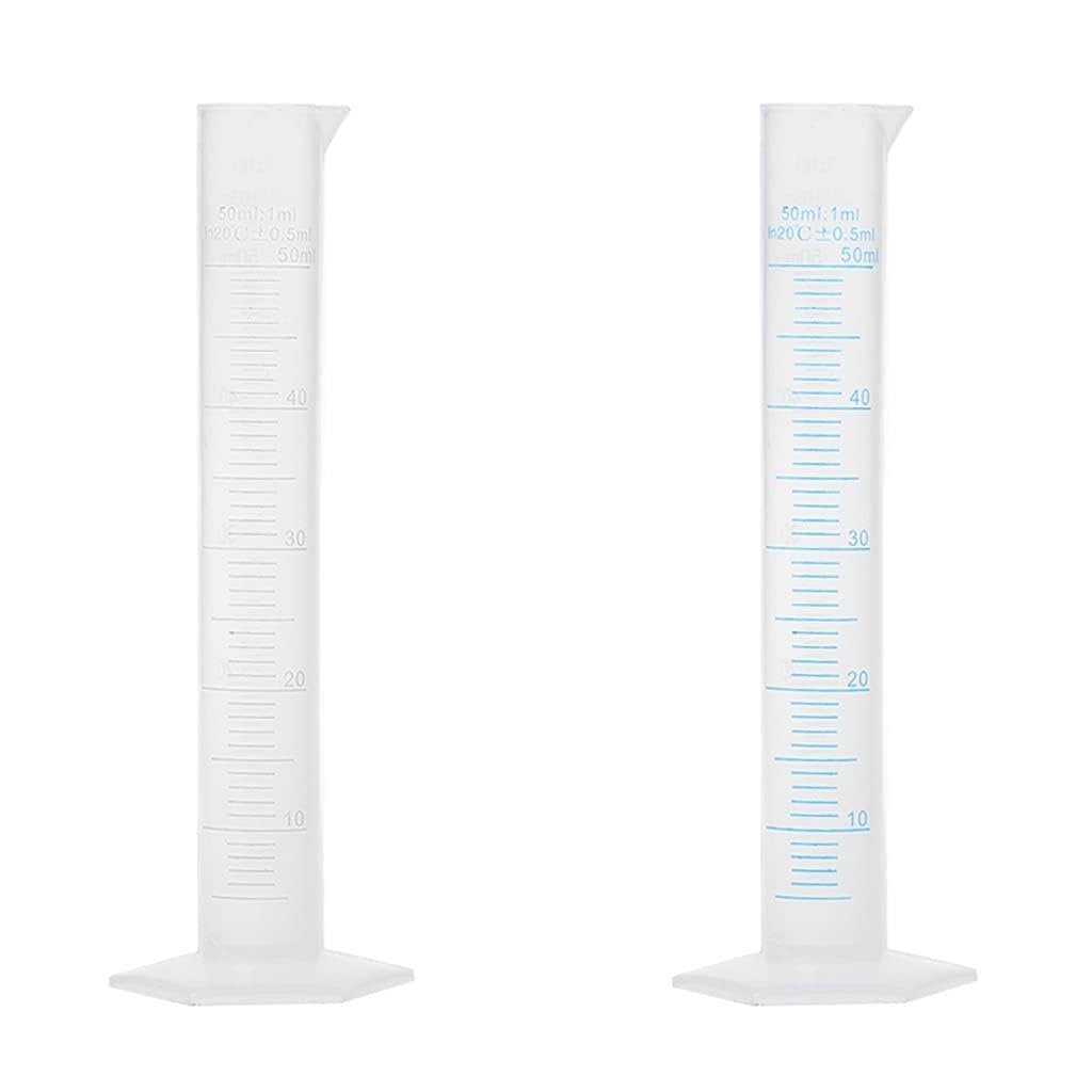 YANGLY 50mL Measuring Cylinder Laboratory Test Graduated Liquid Trial Tube Jar Tool New