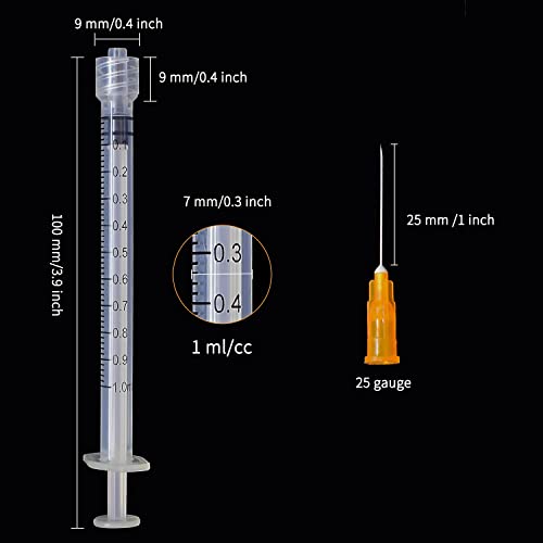1Ml With 25 Gauge 1 Inch, Disposable Lab Supplies, Individual Package, Pack Of 20 #TOP1