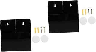 2pcs Media Organizer Storage Box for Remote Controllers Wall-mounted Remote Holder Two Compartments for Living Room and Bedroom Storage Acrylic Design