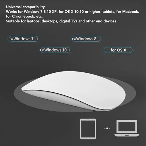 Ratón inalámbrico Bluetooth táctil y recargable para controlar tu PC con total silencio 4