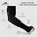 Achiou Arm Sun Sleeves Compression UV Protection Cooling for Men Women Summer Sunblock Basketball Football, Cover Arms Tattoo