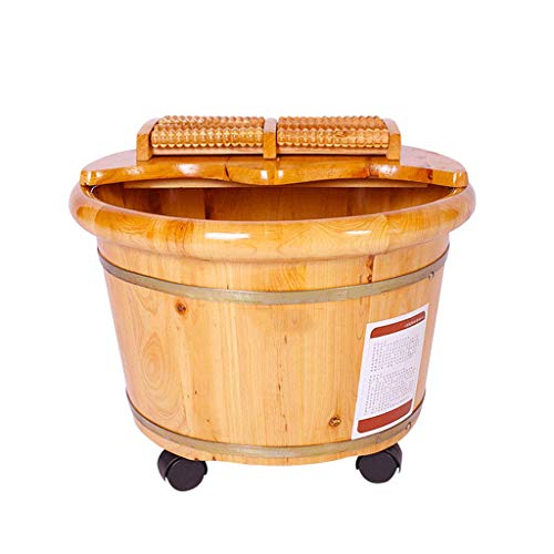 Baño de pies madera para masaje y spa