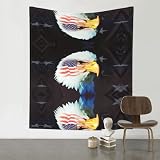QAZWZML Dekorativer Wandteppich, Motiv: Patriotischer Adler, Wandbehang, geeignet für Schlafzimmer, Schlafsäle, Picknickdecken usw.
