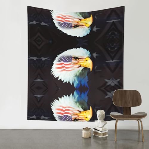 QAZWZML Dekorativer Wandteppich, Motiv: Patriotischer Adler, Wandbehang, geeignet für Schlafzimmer, Schlafsäle, Picknickdecken usw.