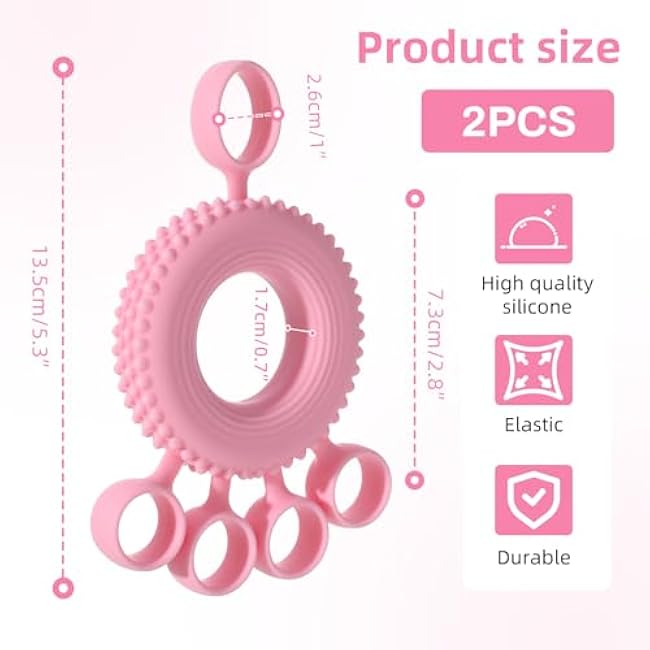 Finger Strengthener Physical Therapy Equipment Stretcher Hand Strengthener Hand Workout Extension Exerciser Hand Grip Trainer, Silicone Rings for Muscle Training Finger Rehabilitation Training