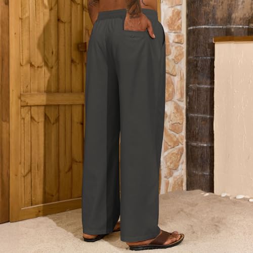 ZAFUL Men's Baggy Cargo Pants - Elastic Waist Drawstring Parachute Trousers with Pockets - Casual Street Hip Hop Style3