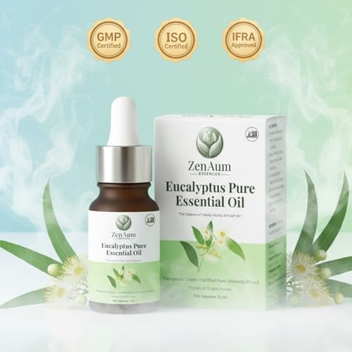 Image of 100% Natural Eucalyptus Therapeutic Grade Essential Oil | 15ml | Respiratory Relief, Muscle Soothing & Aromatherapy | Sourced from Yunan, India | GMP, ISO & IFRA Certified